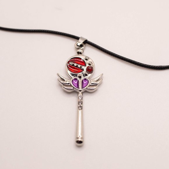Sailor Moon Rini Sailor Chibiusa Moon Scepter Necklace, New - Picture 2 of 4